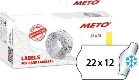 Prisetiket Meto Køl/Frys 22X12mm Hvid Pakke A 6 Stk