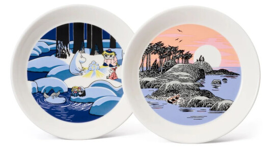 Arabia Snow lantern & Moomin’s Day 2018 Mummitallerkenssett Ø19 cm