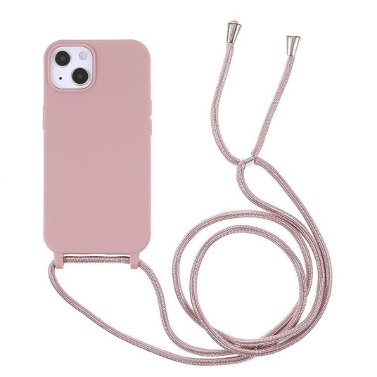 INCOVER iPhone 13 Fleksibelt Deksel Med Stropp - Mørk Rosa