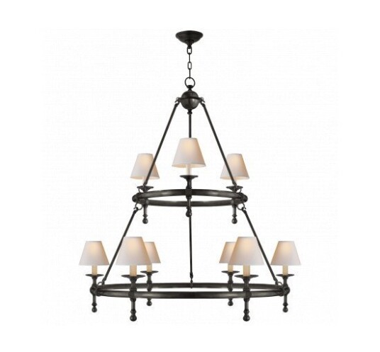 Classic Two-Tier Ring Chandelier Bronze Classic Two-Tier Ring Chandelier Bronze