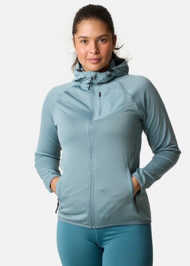 Swedemount Lofoten Tech Fleece Zip Hood W Sage Green 46 Trøyer