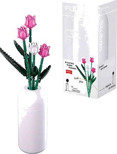 Sluban Sl96106 Blomsterserie Tulipaner I Vase 8+ År 207 Deler