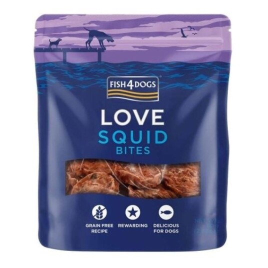Fish4Dogs Love Blekksprutbiter Hundesnacks 80 G
