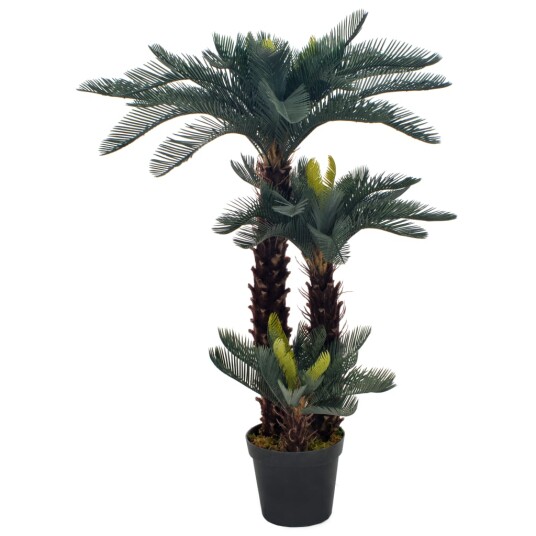 vidaXL Kunstig sagopalme med potte grønn 125 cm vidaXL Kunstig sagopalme med potte grønn 125 cm