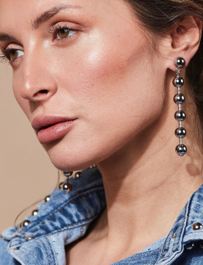 Bud to rose Eclipse Earring Gold - Silver - ONE SIZE Bud to rose Eclipse Earring Gold - Silver - ONE SIZE