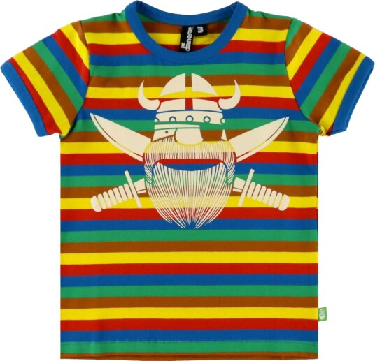 Danefæ T skjorte Dane Rainbow Ringer Primær Pirat Danefæ 5 år 110 T skjorte