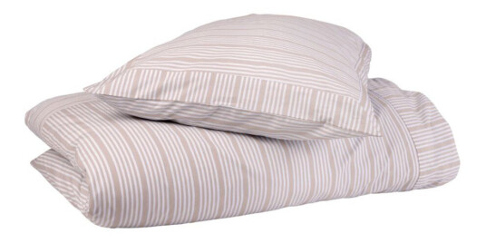 Home By Ilse Jacobsen Bedding Collection dynetrekk 140x200+50x70 cm sand stripes