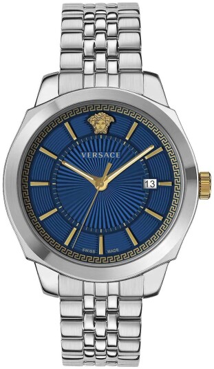 Versace Herreklokke VEV901523 Icon Blå/Stål Versace Herreklokke VEV901523 Icon Blå/Stål