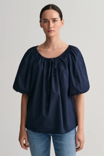Gant Gathered Blouse Blue 34