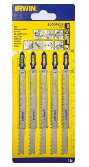 Irwin T345XF Stikksagblad 132 mm 5-10 TPI 5-pakning til Metall og Tre