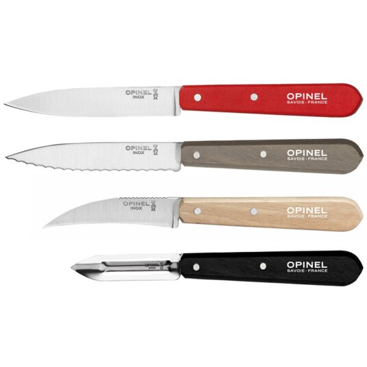 Opinel Essentials Skrellekniver sett 4 deler Loft Opinel Essentials Skrellekniver sett 4 deler Loft