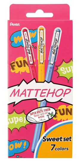 Pentel Mattehop Gelpenn Sweet Colours 7-pakk Pentel Mattehop Gelpenn Sweet Colours 7-pakk
