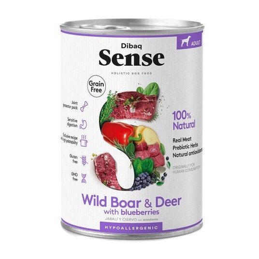 Dibaq Sense Dog Wild Boar & Deer All Breeds Våtfôr Til Hund 12 X 380 G Dibaq Sense Dog Wild Boar & Deer All Breeds Våtfôr Til Hund 12 X 380 G