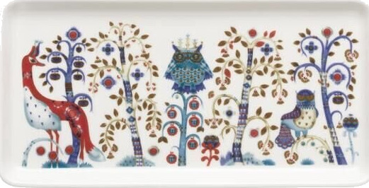 iittala Taika tallerken rektangel 12x24 cm hvit