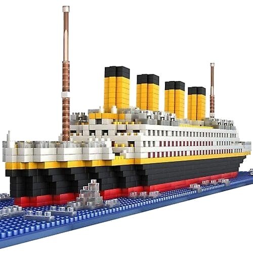 1860 Stk Titanic Formet Modell Byggeklosser Modell Byggesett