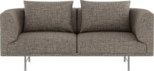 Vipp Chimney 2 personers Sofa i Bark Umbra/ Off White/rustfritt Stål