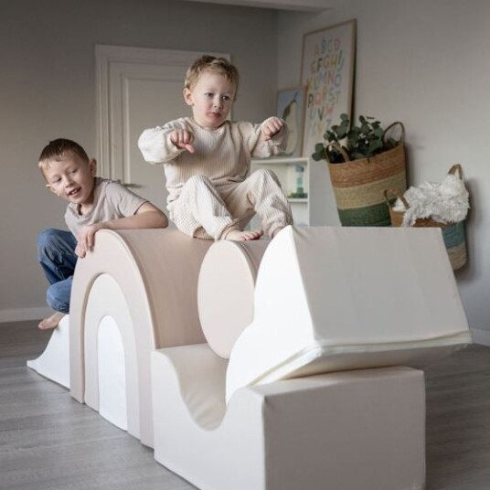 Sagababy Soft Play Motorikkbane XL Lux Rainbow Blush Kunstskinn