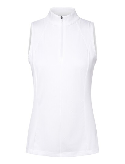 Callaway Ribbed Sleeveless Golf Polo White M Callaway Ribbed Sleeveless Golf Polo White M