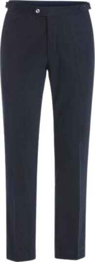 Oscar Jacobson Dandy Side Adjuster Trousers   Navy   50