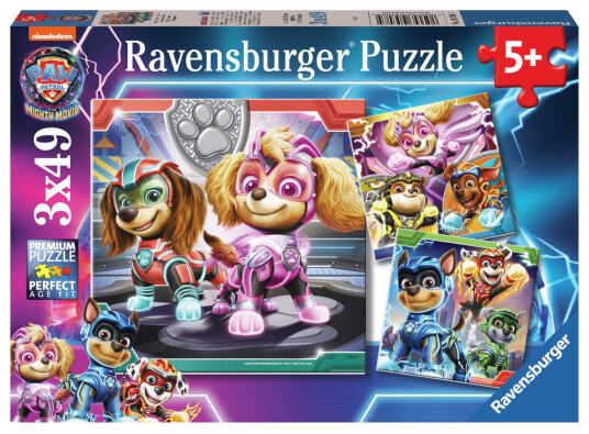 Ravensburger Paw Patrol The Mighty Movie 3x49p