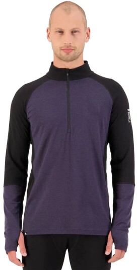 Mons Royale Men's Olympus Half Zip S, Black/9 Iron