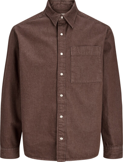 Jack & Jones Jorfrederiksberg Washed Denim Ls Brown M