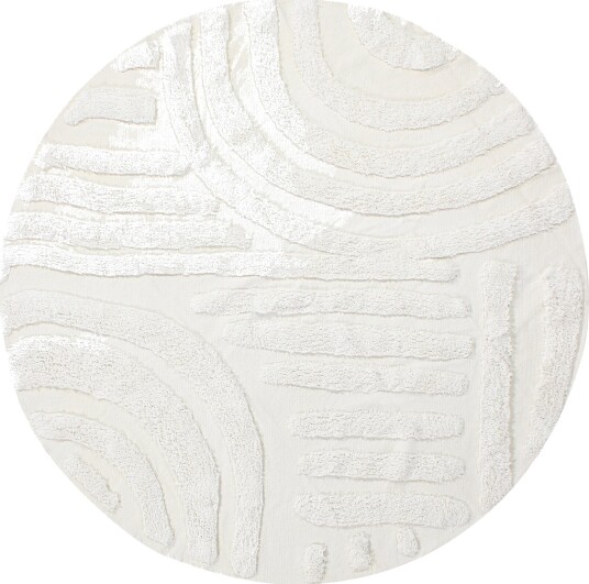 Runde tepper Mavis Natural Cotton Shaggy offwhite Størrelse: Ø 200 cm Runde tepper Mavis Natural Cotton Shaggy offwhite Størrelse: Ø 200 cm