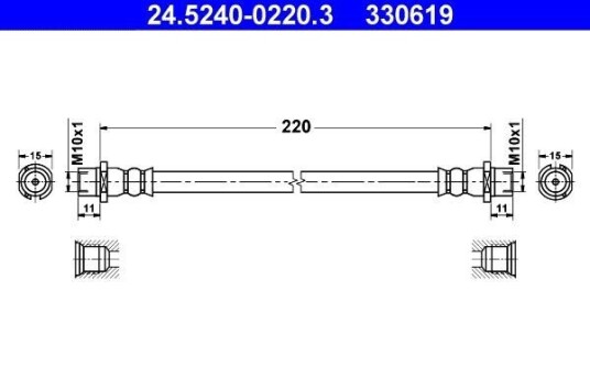 Bremseslange ATE 24.5240 0220.3