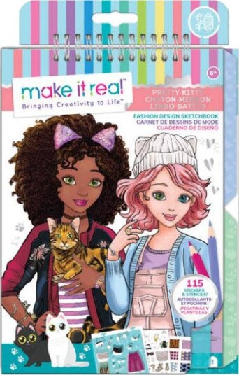 Make It Real Pretty Kitty Motedesign Skissebok 6+