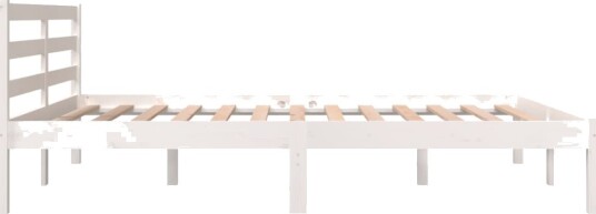 vidaXL Sengeramme heltre furu 150x200 cm hvit 5FT King Size