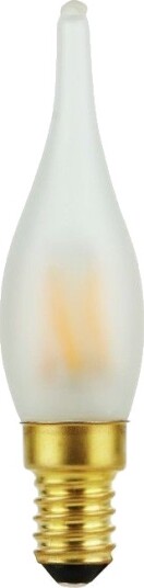 Spl E14 1,8W dimbar LED kronepære   C23 Mini Tip Candle 2500K matt glass   Dimbar : Dimbar Kulør : Ekstra varm