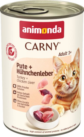 Animonda Carny Adult Våtfôr Kalkun & Kyllinglever 6x400g