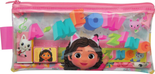Kids Licensing - Filled Transparent Pencil Case - Gabbys Dollhouse (033708155)