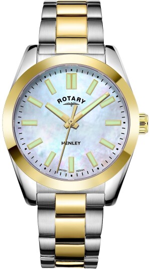 Rotary Dameklokke LB05281/41 Henley Hvit/Stål Ø30 mm