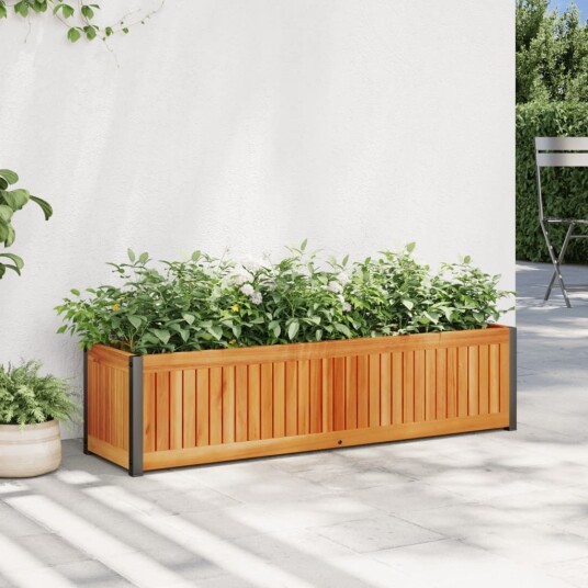  Plantekasse 110x30x27,5 cm helte akasie og stål