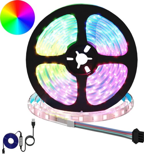 vidaXL LED Stripe 2 stk. Svart og gjennomsiktig Kobber og plast