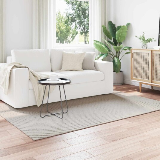 Områdetepper Rektangulær PALMERAS Krem 200 x 140 cm Polyester