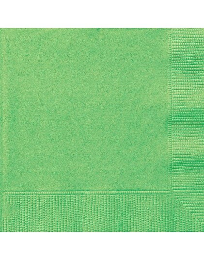 20 stk Limegrønne Servietter 33x33 cm