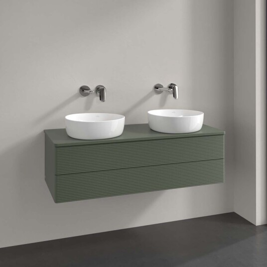 Villeroy & Boch  Antao Servantskap med 2 skuffer 120x50x36 cm m/lys Grønn Matt