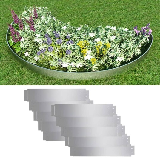 vidaXL Plengjerde 10 stk galvanisert stål 100x20 cm