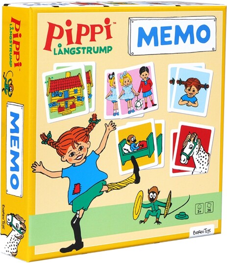 Pippi Langstrømpe Memospill av Barbo Toys - 36 brikker for barn
