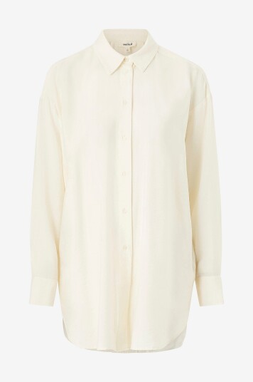 Soaked in Luxury - Lang skjorte slLeodora Long Shirt - Hvit