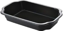 Bakke 1 Rum Takeaway 1/4 Gn 1400 Ml 250X159x55 Mm Pp Sort,228 Stk/Krt