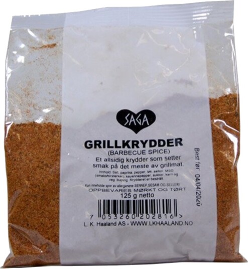 Saga grillkrydder pose 100 g