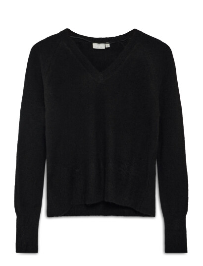 Kaffe Kaniel V-Neck Pullover - Black - XXL