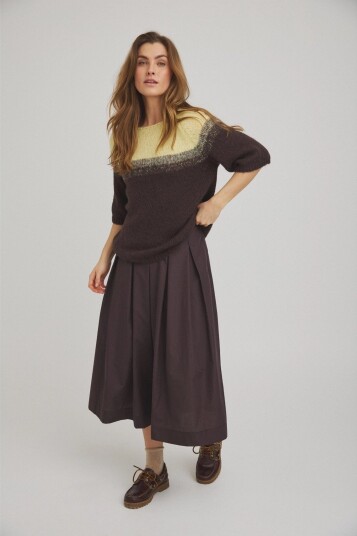 Luxzuz Jansine Skirt Brown S/M Luxzuz Jansine Skirt Brown S/M