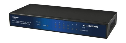 Allnet All-Sg8208pd, Uhåndtert (100/1000/10000), Full Dupleks, Strøm Over Ethernet (Poe)