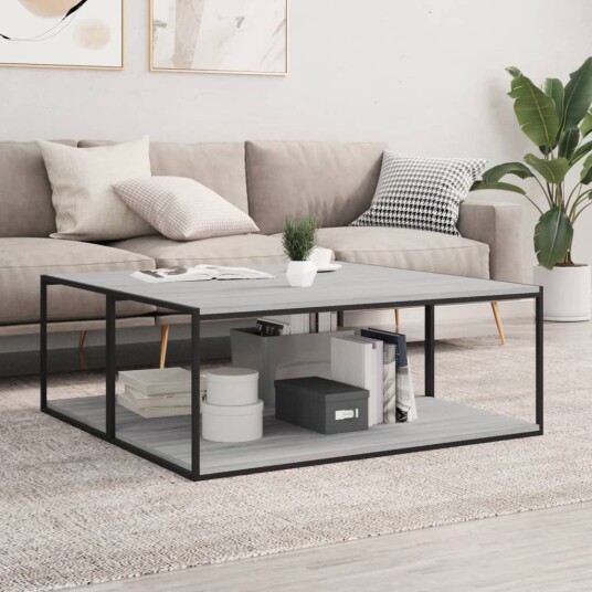 Vegghyller 4 stk grå sonoma 100x50x1,5 cm konstruert tre 8721012209688