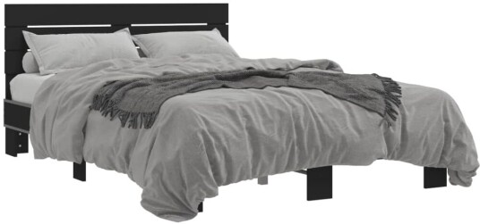 Sengeramme svart 120x190 cm konstruert tre og metall 8721102614538