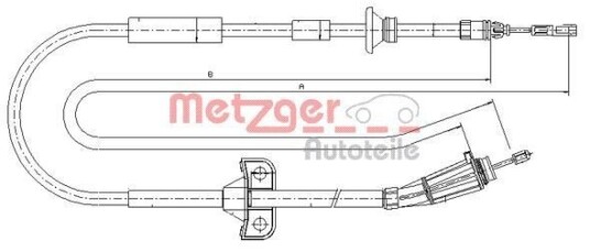 Tautrekk, håndbremse METZGER 10.8065 Tautrekk, håndbremse METZGER 10.8065